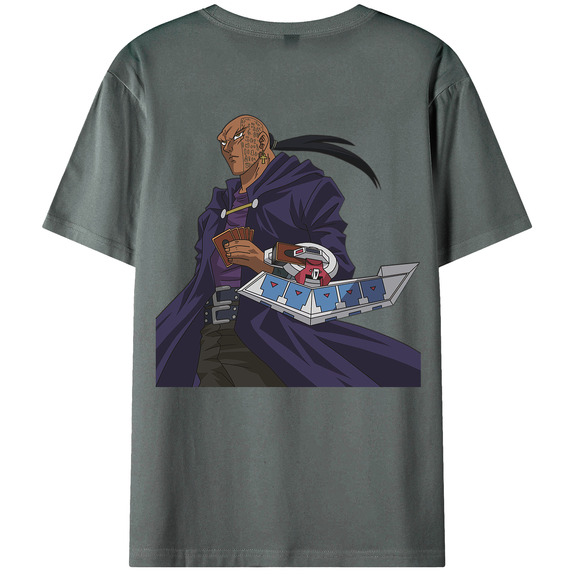 （画像用） 遊☆戯☆王 Yu-Gi-Oh! 綿100％ メンズ半袖Tシャツ（バックプリント） 通気性